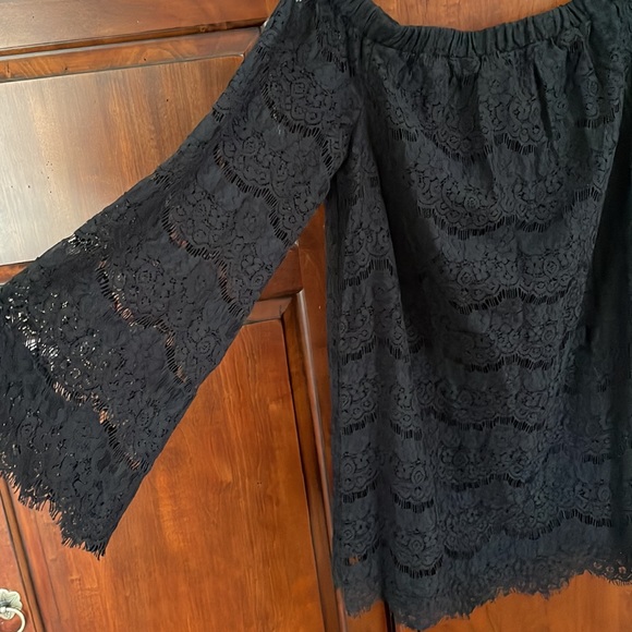 NWOT Love Fire Black Lace Off the Shoulder Dress - Picture 7 of 15